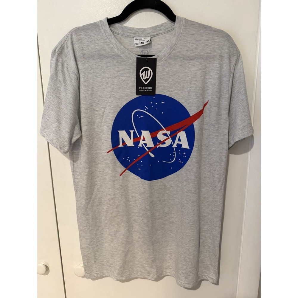 Where I'm From Men Nasa T-Shirt Light Heather Gray Size Small Soft Tee